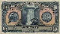 Gallery image for British Guiana p15: 10 Dollars from 1942